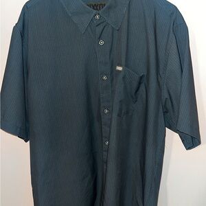 DIXXON Blue Casual Button Down Shirt Relaxed Fit